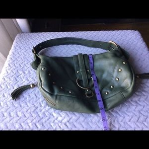 Soprano green leather purse